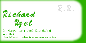 richard uzel business card